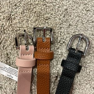 3 Steven Madden Skinny Belts Size 1X